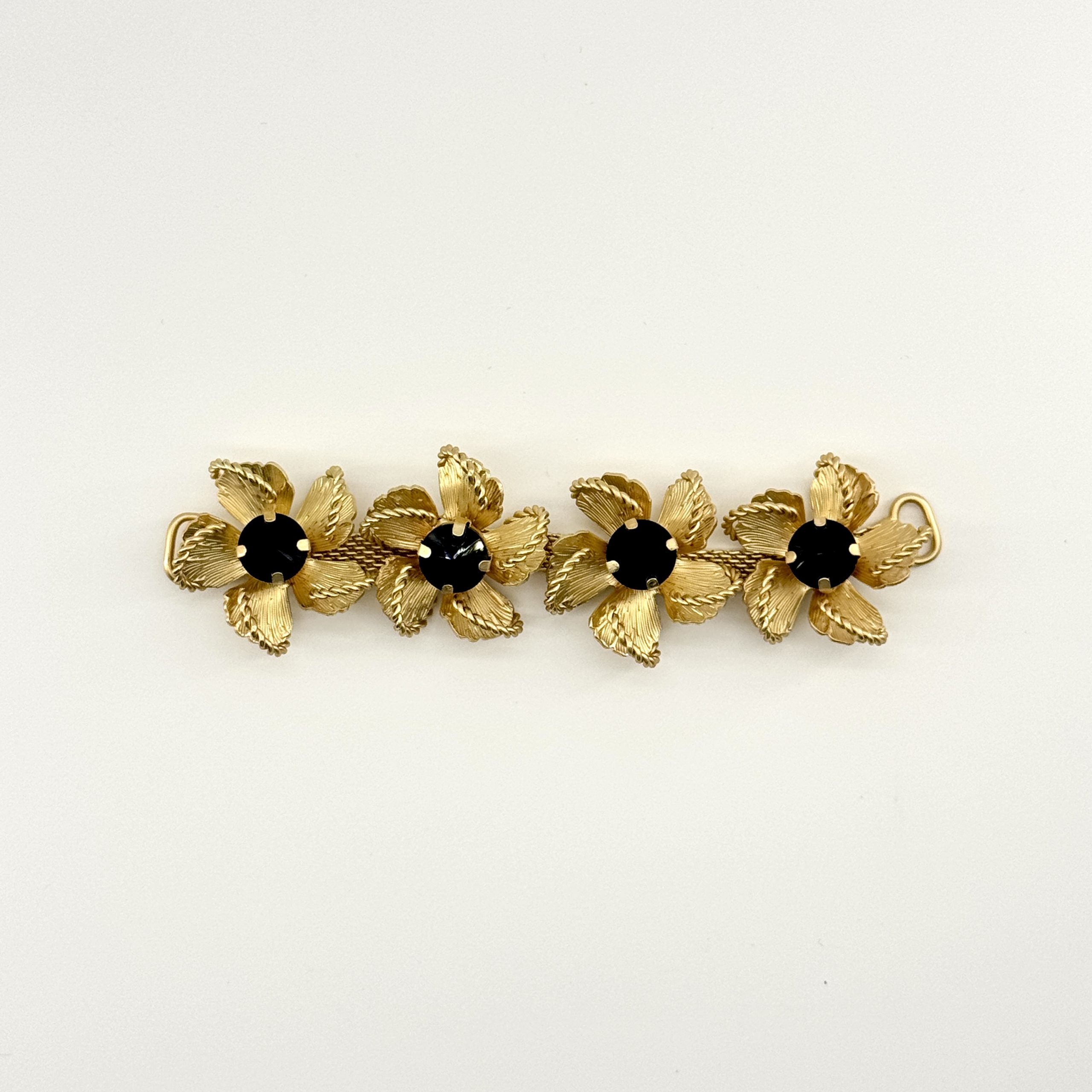 T26618 Metal Flower Glass Stone Shoe Ornament