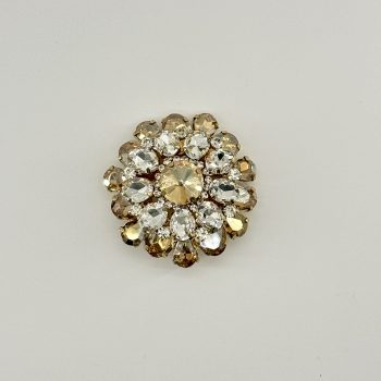 T26619 Round Strass Flower Shoe Ornament