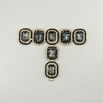 T26622 Rectangular Strass T-Shape Shoe Ornament