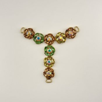 T26605 Multicolor Round Strass Shoe Ornament